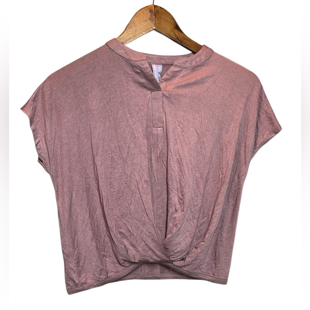 Good Luck Gem Mauve Twist Front Top
